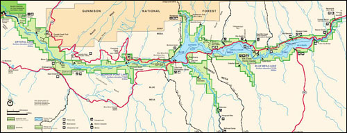 Curecanti National Recreation Area, Colorado Map