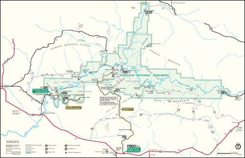 Dinosaur National Monument , Colorado Map