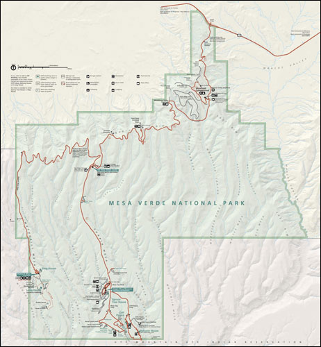 Mesa Verde National Park, Colorado Map