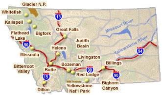 Montana Destination Map